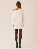 Fiora | Jumper Dress with Bardot Neckline and Mini Fit