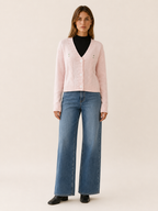 Gaia | Cropped Cardigan with V-Neck and Button Front