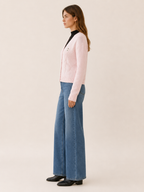 Gaia | Cropped Cardigan with V-Neck and Button Front