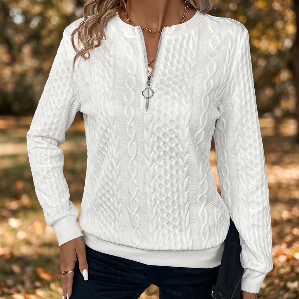 Nora lifestyle White with White Zipper