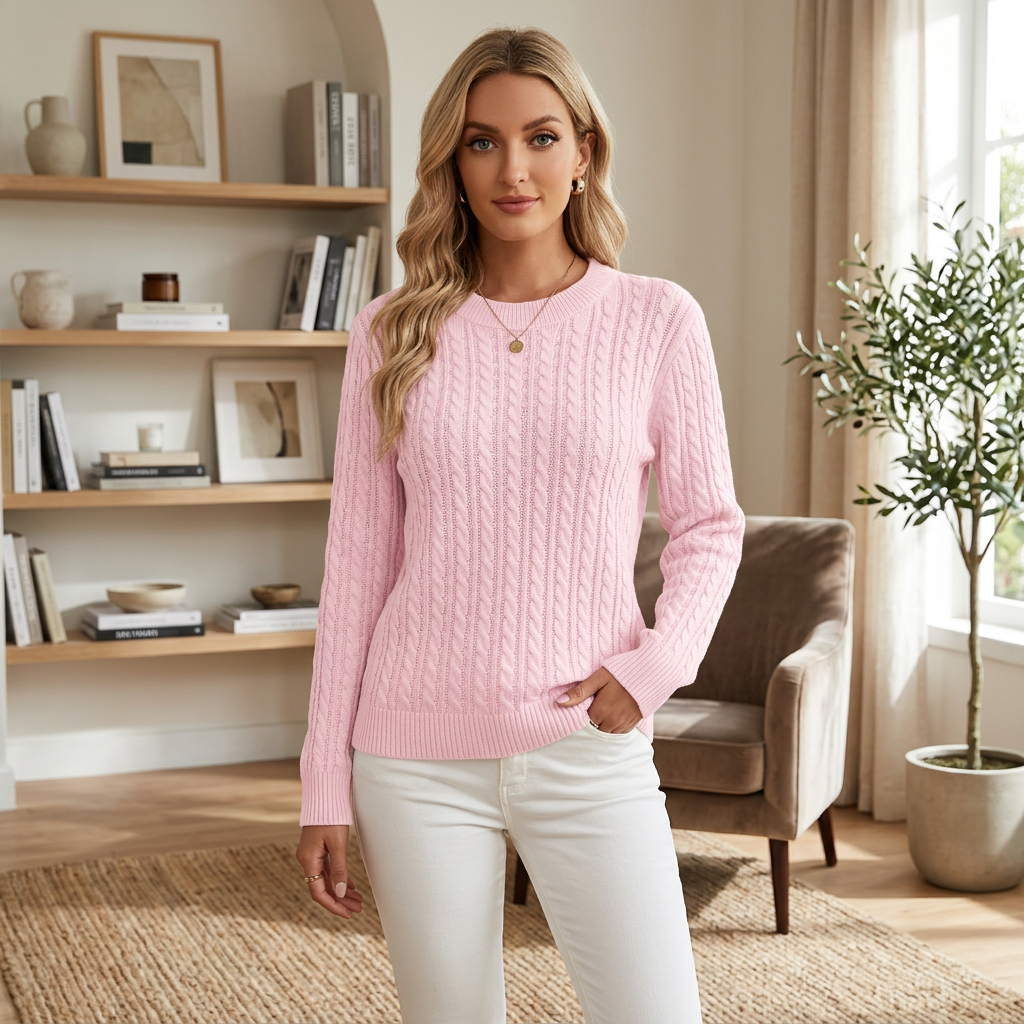 Marigold Cable lifestyle Pink