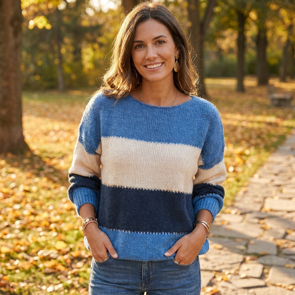 Marigold Color Block lifestyle Blue