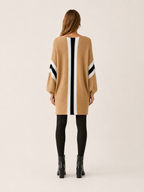 Ione | Jumper Dress with Colour-Block Detail and Batwing Sleeves