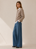 Kendra | Asymmetric Cardigan with Button Front and Draped Hem