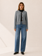 Lucinda | Cardigan with Button Front and Textured Detail
