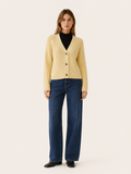 Lysandra | V-Neck Cardigan with Button Front and Ribbed Detail