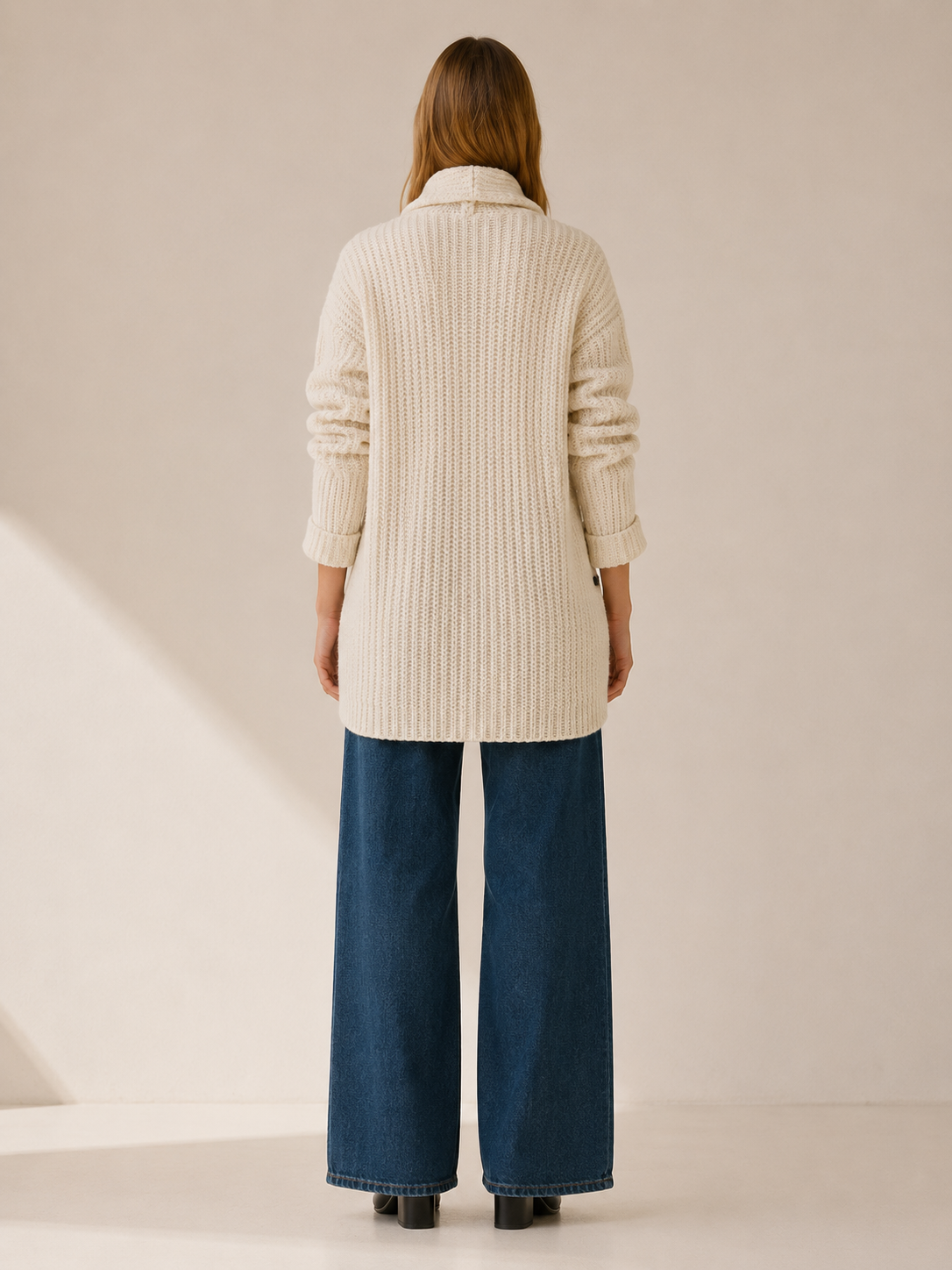 Maelle | Oversized Cardigan with Open Front and Pockets