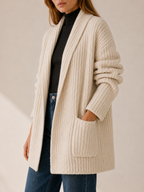 Maelle | Oversized Cardigan with Open Front and Pockets