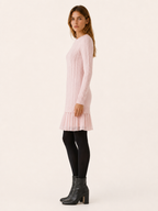Nicasia | Jumper Dress with Pleated Hem and Textured Detail