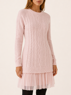 Nicasia | Jumper Dress with Pleated Hem and Textured Detail