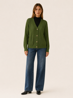 Pernille | V-Neck Cardigan with Openwork Detail and Button Front