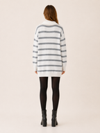 Ravessia | Jumper Dress with Quarter Zip and Striped Detail