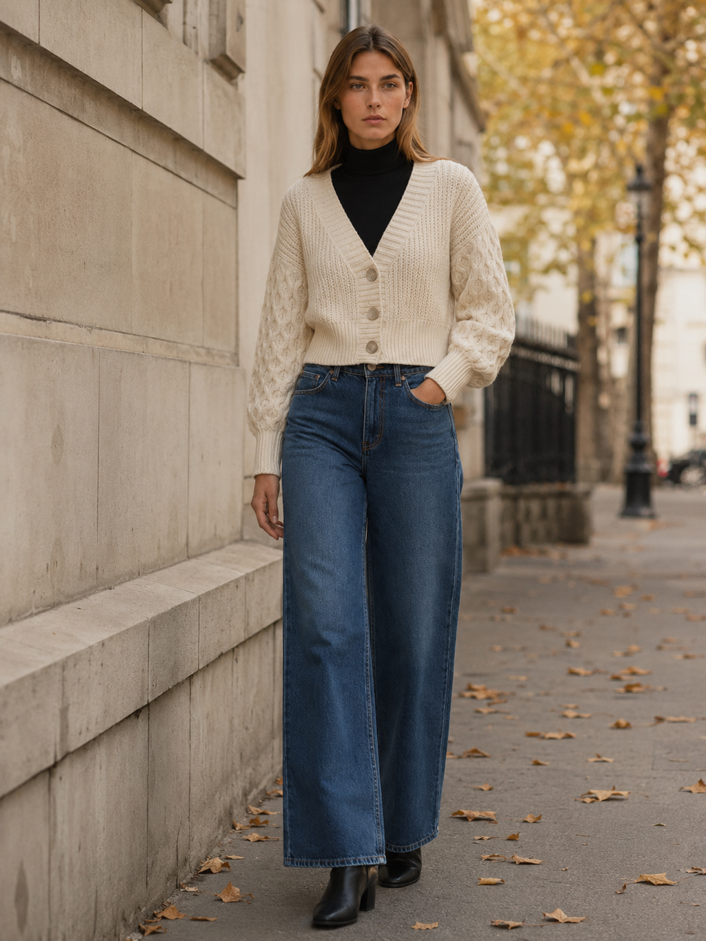 Sophronia | Cropped Cardigan with Button Front