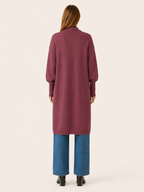 Thalina | Long Cardigan with Balloon Sleeves and Front Pockets