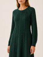 Tirzah | Jumper Dress with Textured Detail and A-Line Fit