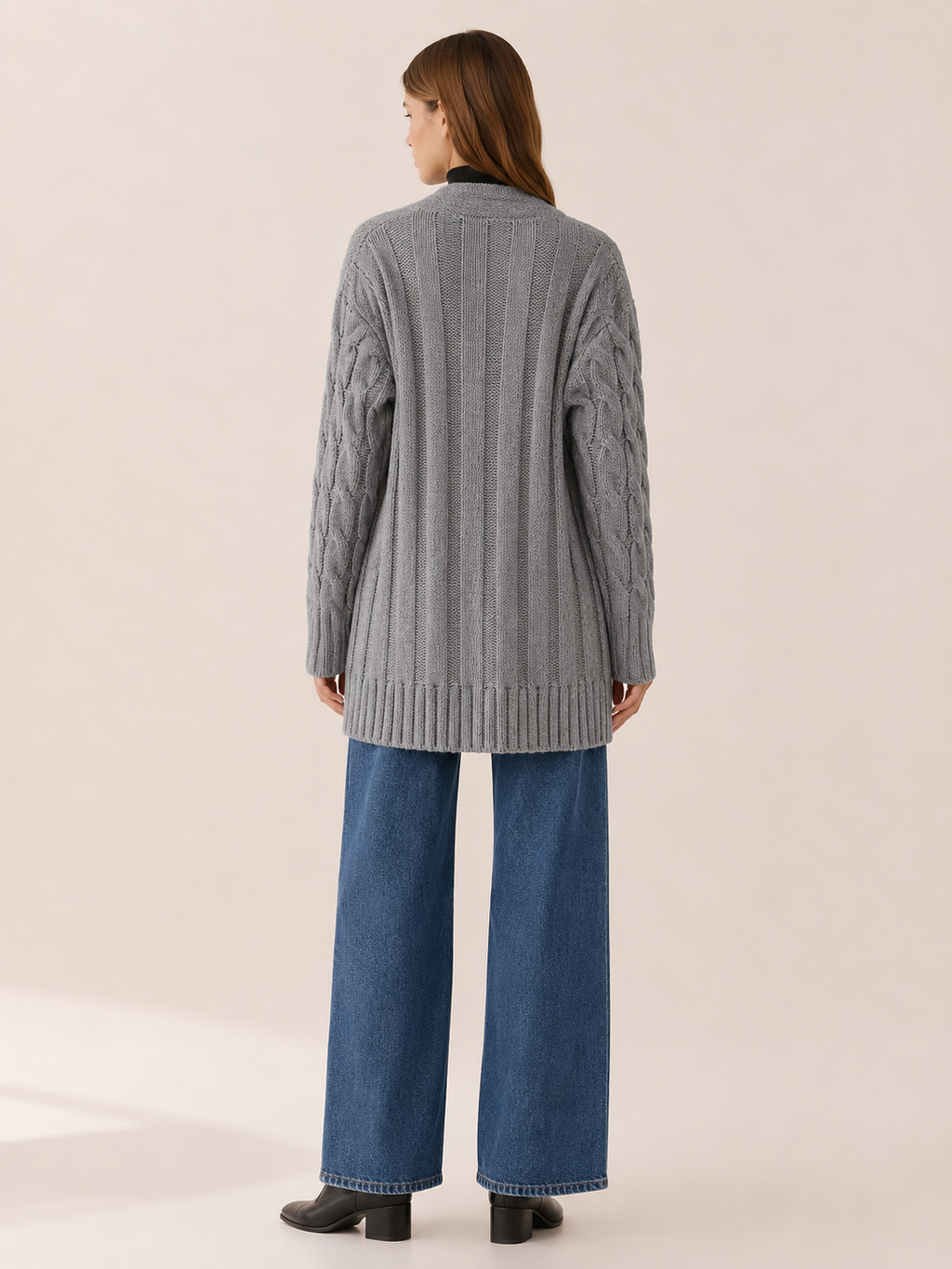 Vaerlyn | Long Cardigan with Button Front and Pockets