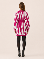 Vianne | Jumper Dress with Animal Print and V-Neck