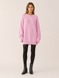 Virelisse | Sweater Dress with Round Neck and Distressed Detail