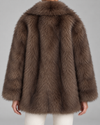 Brigitte | Women's Oversized Faux Fur Shawl Collar Jacket