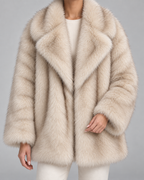 Brigitte | Women's Oversized Faux Fur Shawl Collar Jacket