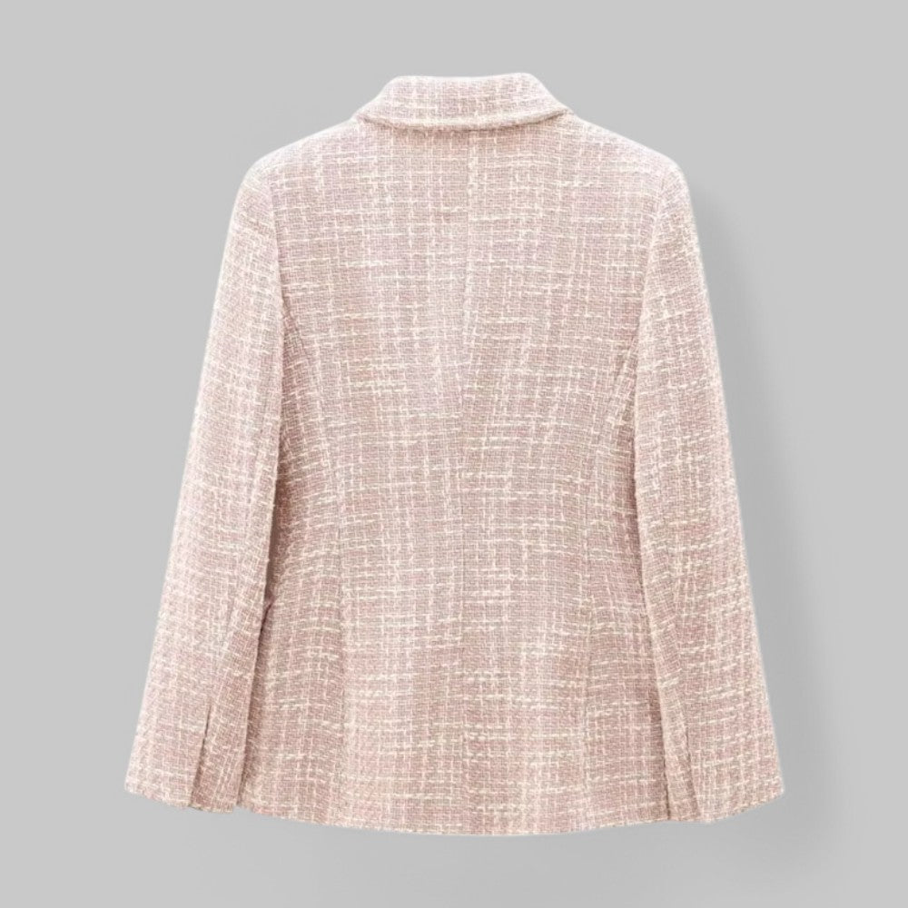 Women’s Pink Tweed Double Breasted Casual Jacket - Craw Leigh