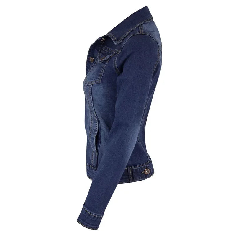 Women’s Short Denim Casual Jacket - Craw Leigh