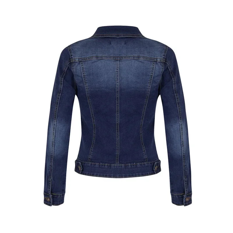 Women’s Short Denim Casual Jacket - Craw Leigh
