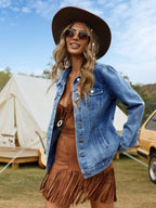 Women’s Denim Casual Jacket - Craw Leigh