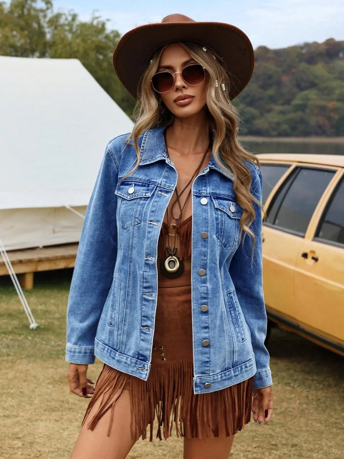 Women’s Denim Casual Jacket - Craw Leigh
