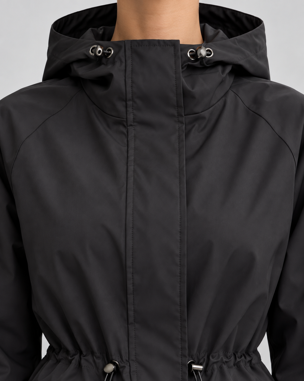 Elise | Women's Hooded Drawstring Utility Jacket