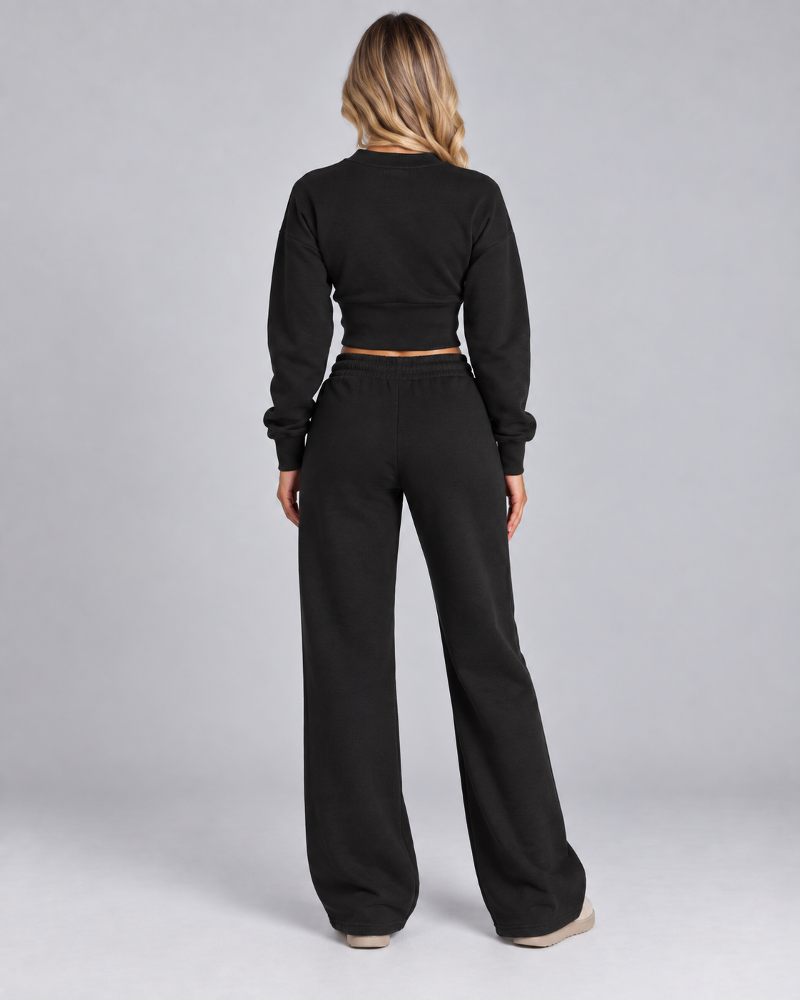 Zoé | Women's Zip Up Tracksuit Set Wide Leg Trousers