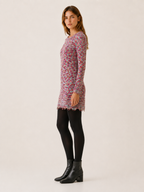 Xanthe | Jumper Dress with Multicolour Detail and Distressed Hem