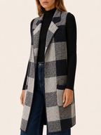 Aveline | Long Cardigan with Open Front and Striped Design