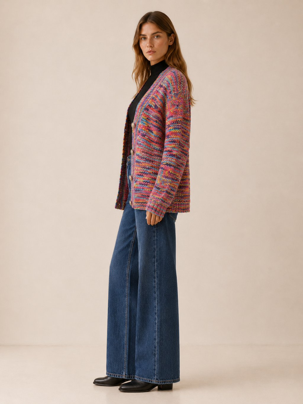 Zadie | V-Neck Cardigan with Button Front and Relaxed Fit
