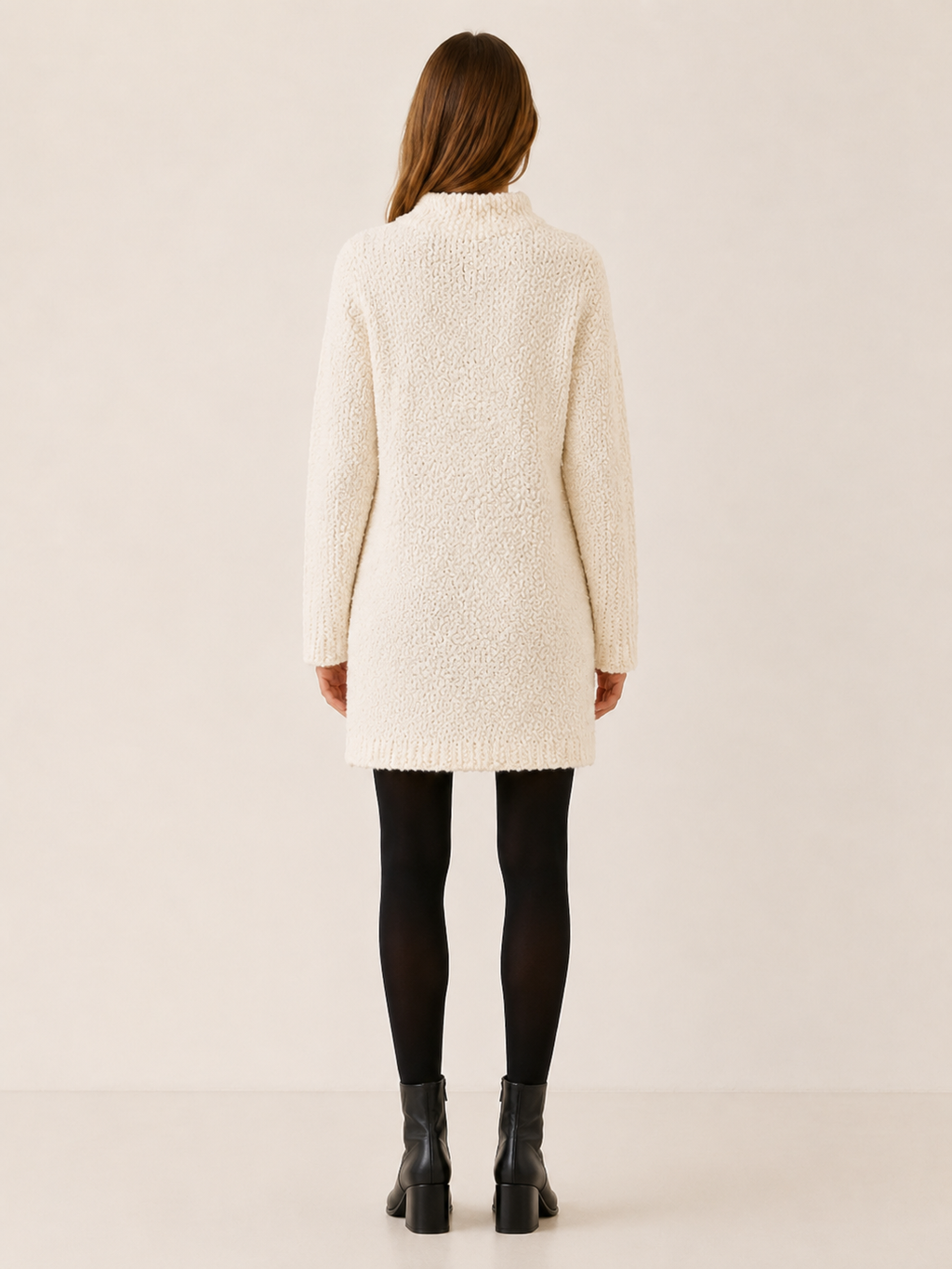 Zevanthia | Sweater Dress with High-Low Hem and Side Slits