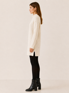 Zevanthia | Sweater Dress with High-Low Hem and Side Slits